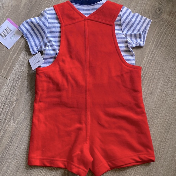 Little Me, 2 piece overall and tee set size 9 mos. NWT! - Picture 4 of 16